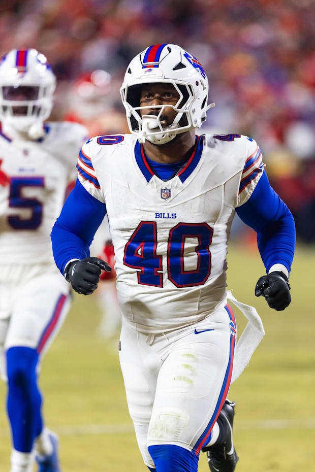 Buffalo Bills linebacker Von Miller against the Kansas City Chiefs during the AFC Championship game.
