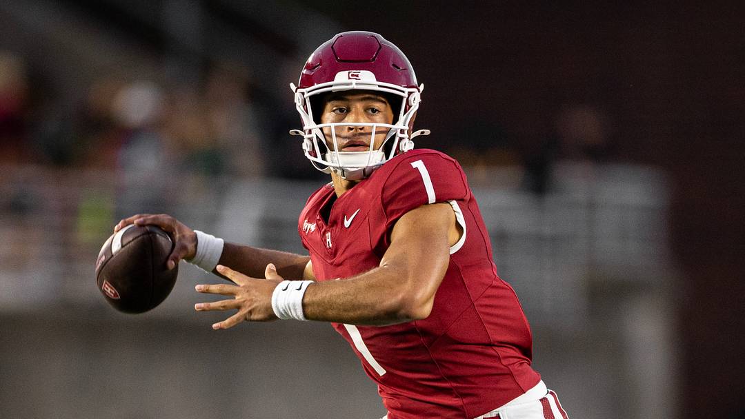 Harvard quarterback Jaden Craig (1) was named to the First Team All-Ivy after leading the Crimson to a 9-2 season.