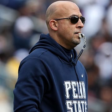 Penn State coach James Franklin during the second quarter of the Blue-White spring game at Beaver Stadium.