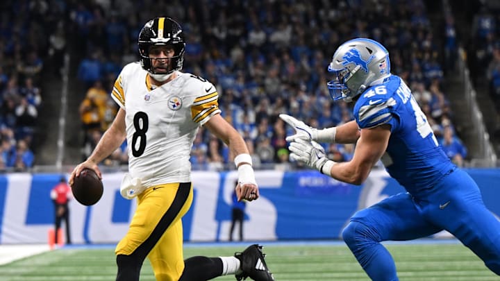 Steelers quarterback Aaron Rodgers delivered some playful trash talk to Lions defender Jack Campbell.