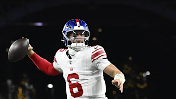 Jaxson Dart and the New York Giants are favored against the Washington Commanders on Sunday.