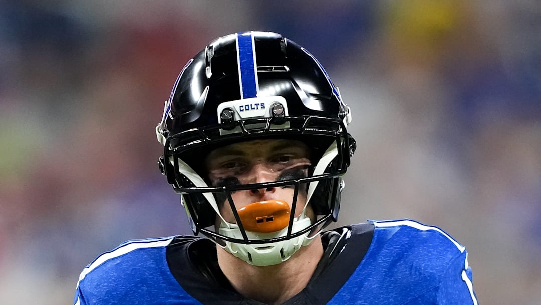 Alec Pierce of the Indianapolis Colts runs