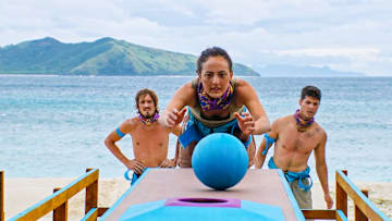 “Loyal to the Soil” – In a SURVIVOR first, castaways attempt a shocking negotiation for rice. Then, teams must have their head in the game during a tough reward challenge, on SURVIVOR, Wednesday, Nov. 20 (8:00-9:30 PM, ET/PT) on the CBS Television Network, and streaming on Paramount+ (live and on-demand for Paramount+ with SHOWTIME subscribers, or on-demand for Paramount+ Essential subscribers the day after the special airs)*. Jeff Probst serves as host and executive producer. Pictured (L-R):