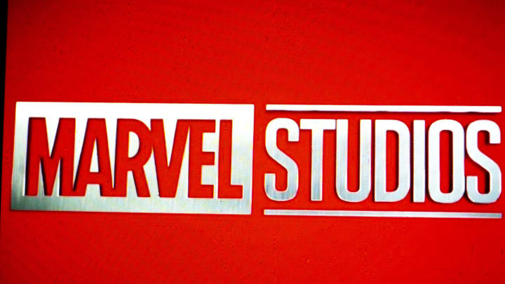 In this photo illustration, the Marvel Studios logo is seen...