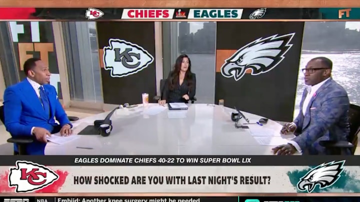 Stephen A. Smith, Molly Qerim and Shannon Sharpe debated who had the worst Super Bowl.