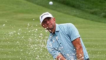 Lucas Glover hits from a bunker on the 11th hole during the final round of the Players Championship at TPC Sawgrass in Ponte Vedra Beach, Fl. Sunday March 16, 2025. Rory McIlroy and J.J. Spaun tied at 12 under par for the tournament and will face a three-hole aggregate playoff on Monday at 9 a.m. [Doug Engle/Florida Times-Union]
