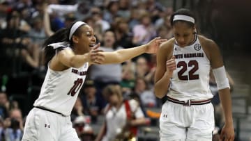 South Carolina basketball legends A'ja Wilson and Allisha Gray