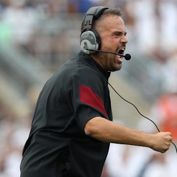 Nebraska coach Matt Rhule took his Temple Owls into Penn State's Beaver Stadium in 2016.
