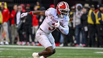 Nov 1, 2025; College Park, Maryland, USA;  Indiana Hoosiers wide receiver Omar Cooper Jr. (3) runs after a catch during the first quarter against the Maryland Terrapins at SECU Stadium. Mandatory Credit: Tommy Gilligan-Imagn Images