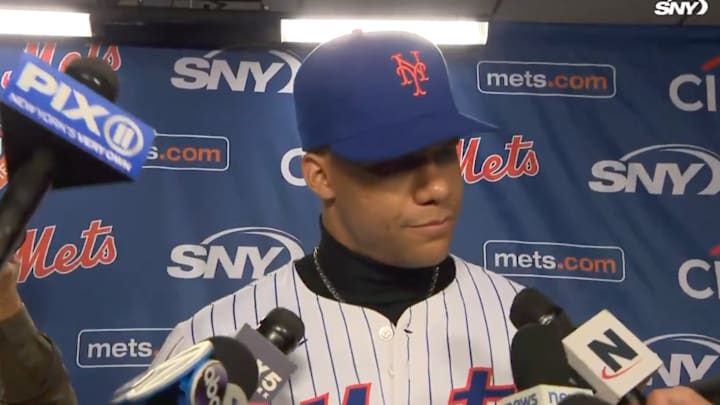 Juan Soto during a press conference on Dec. 12, 2024. Juan Soto during a press conference on Dec. 12, 2024.