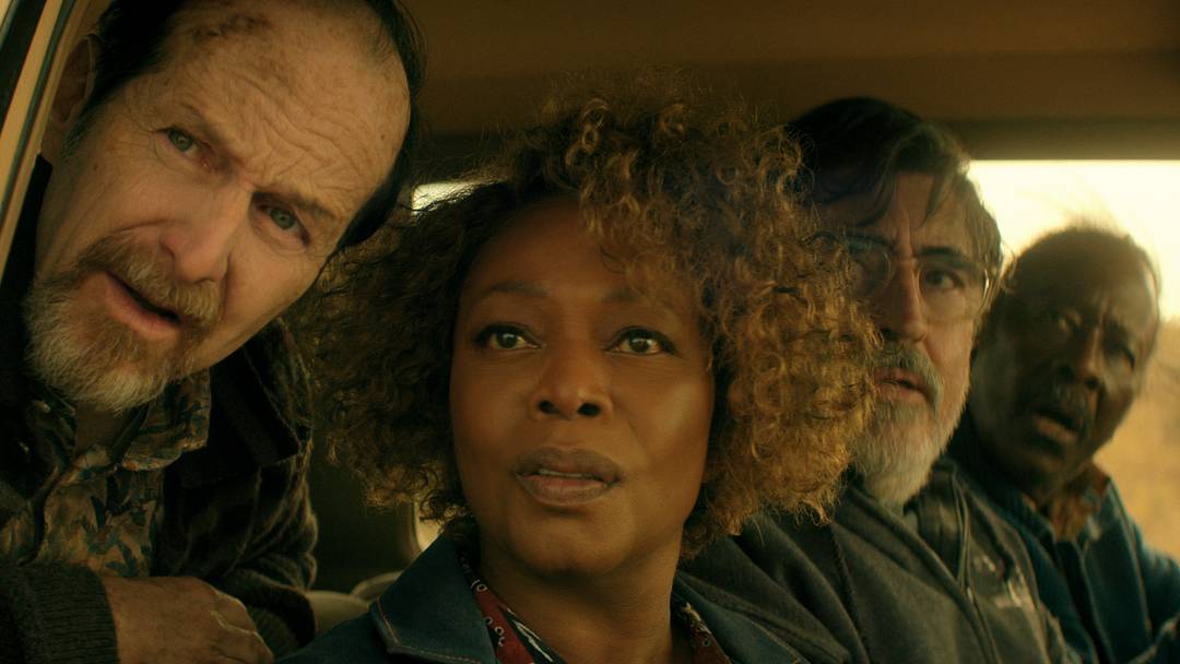 The Boroughs. (L to R) Denis O’Hare as Wally, Alfre Woodard as Judy, Alfred Molina as Sam, Clarke Peters as Art in The Boroughs