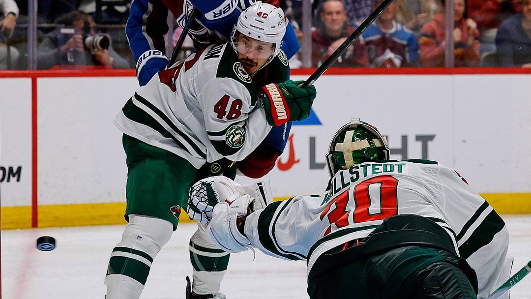 Not only did the Minnesota Wild lost in embarassing fashion to the Avs, their meltdown made history. (Mandatory Credit: Isaiah J. Downing-Imagn Images) Not only did the Minnesota Wild lost in embarassing fashion to the Avs, their meltdown made history. (Mandatory Credit: Isaiah J. Downing-Imagn Images)