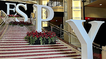 Jul 20, 2022; Los Angeles, CA, USA; Entrance for the Red Carpet of the 2022 ESPY at Dolby Theater. Mandatory Credit: Gary A. Vasquez-Imagn Images