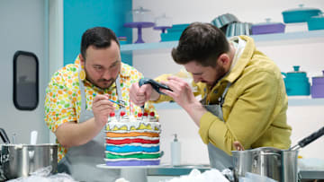 CRIME SCENE KITCHEN: L-R: Contestants Janusz and Deiron in the CRIME SCENE KITCHEN episode airing Thursday, Nov. 14 (9:01-10:00 PM ET/PT) on FOX. CR/ FOX ©2024 FOX Media LLC.