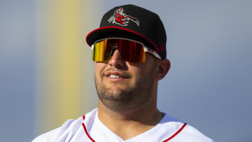 Boston Red Sox infielder Niko Kavadas