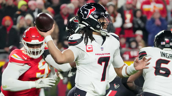 C.J. Stroud and the Texans took a huge step toward making the playoffs by beating the Kansas City Chiefs. C.J. Stroud and the Texans took a huge step toward making the playoffs by beating the Kansas City Chiefs.