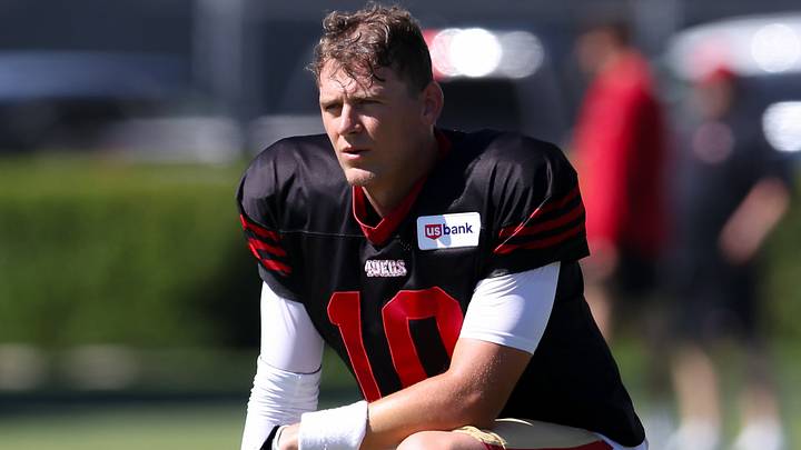 San Francisco 49ers quarterback Mac Jones