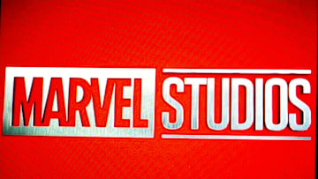 In this photo illustration, the Marvel Studios logo is seen...
