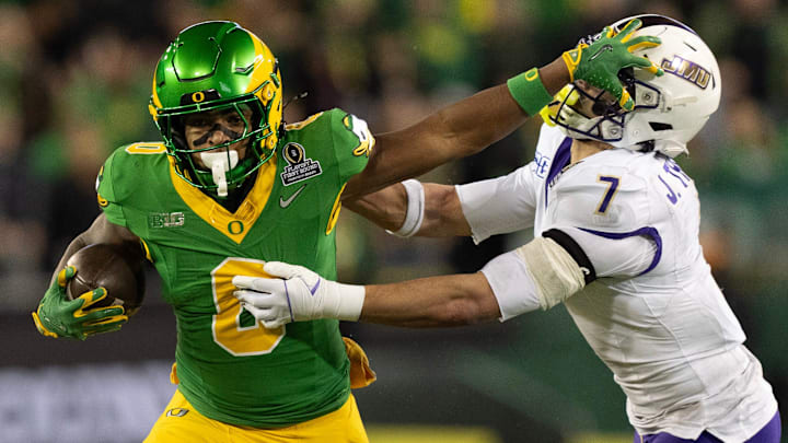 Oregon dropped 51 points on James Madison in the first round of the CFP, which included a 34–6 halftime lead. 