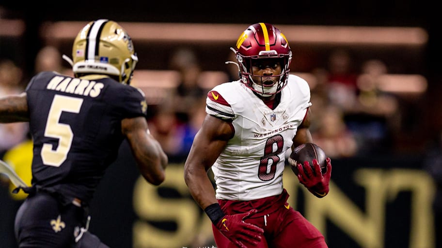 The Washington Commanders are shopping RB Brian Robinson Jr. ahead of the final year of his contract in 2025. | Stephen Lew-Imagn Images