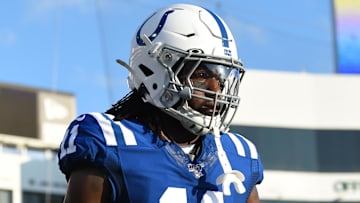 Aug 8, 2019; Orchard Park, NY, USA; Indianapolis Colts wide receiver Deon Cain (11) walks on the