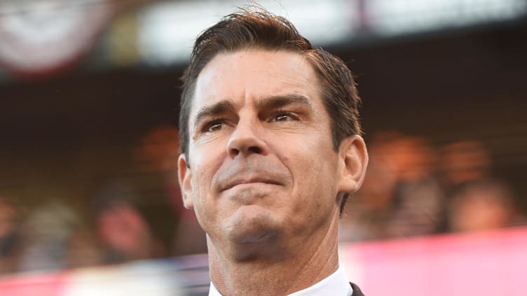 Oct 24, 2014; San Francisco, CA, USA; MLB ambassador for inclusion Billy Bean before game three of the 2014 World Series between the San Francisco Giants and the Kansas City Royals at AT&T Park. Mandatory Credit: Kyle Terada-USA TODAY Sports