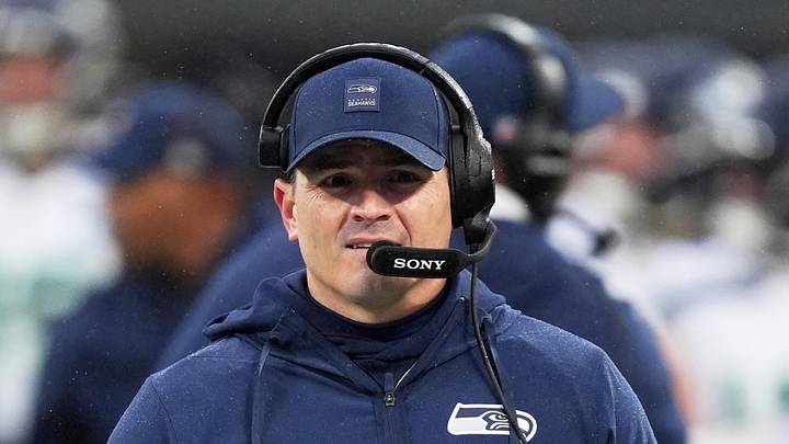Seattle Seahawks head coach Mike Macdonald looks on against the Carolina Panthers 