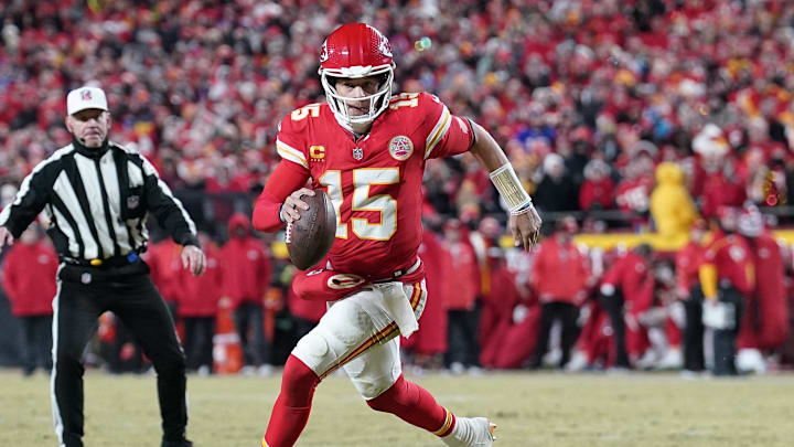 Bet on Patrick Mahomes to go over his rushing yards total against the Buffalo Bills in Week 9.