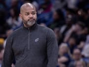 Mar 13, 2024; New Orleans, Louisiana, USA; Cleveland Cavaliers head coach JB Bickerstaff looks on against the New Orleans Pelicans during the second half at Smoothie King Center. Mandatory Credit: Stephen Lew-USA TODAY Sports