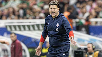 Oct 15, 2024; Guadalajara, Jalisco, MEX;  USA head coach Mauricio Pochettino during their 2-0 loss to Mexico at Estadio Akron. Mandatory Credit: Erich Schlegel-Imagn Images