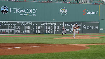 Houston Astros starting pitcher Dan Straily (47) pitches during the first inning against the Boston Red Sox at Fenway Park on July 3, 2015.