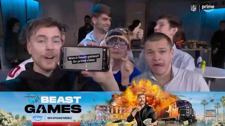 Mr. Beast on 'Thursday Night Football.' Mr. Beast on 'Thursday Night Football.'