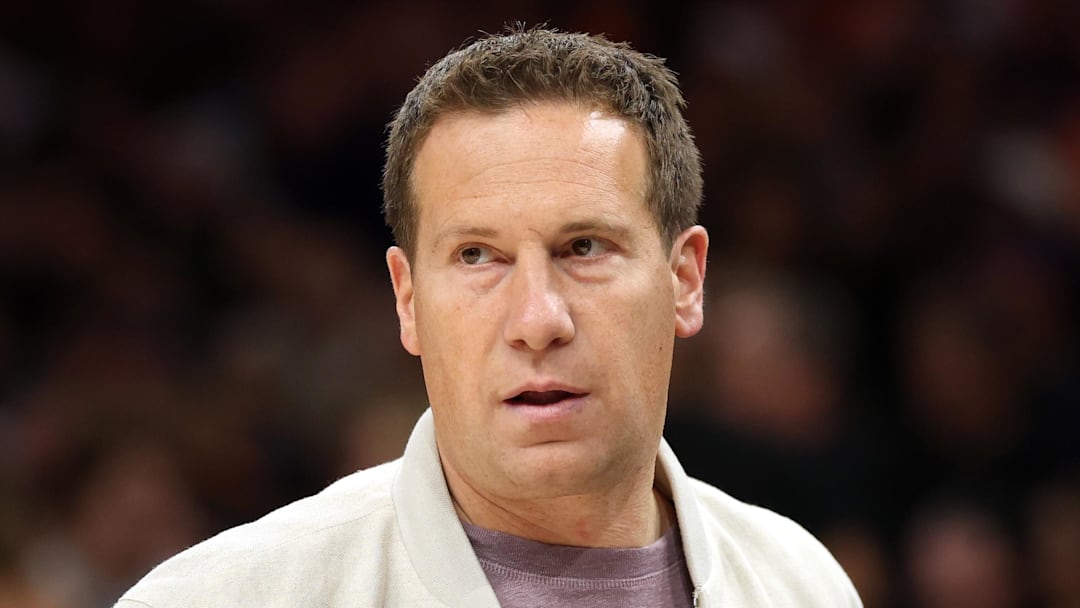 Nov 6, 2025; Phoenix, Arizona, USA; Phoenix Suns owner Mat Ishbia against the Los Angeles Clippers at the Mortgage Matchup Center. Mandatory Credit: Mark J. Rebilas-Imagn Images
