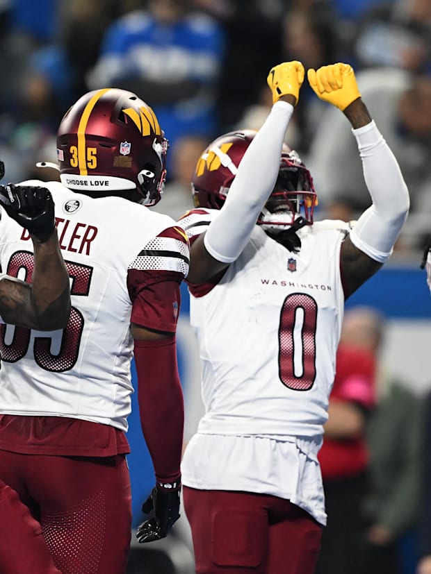 Washington Commanders cornerback Mike Sainristil (0)