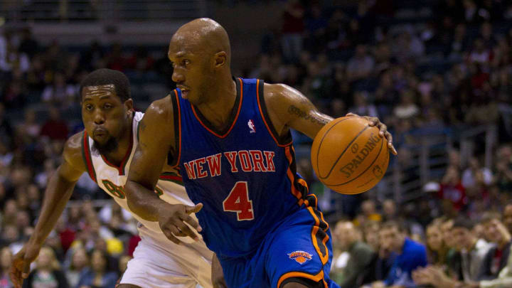 Mar 20, 2011; Milwaukee, WI, USA;  New York Knicks guard Chauncey Billups (4) dribbles the ball
