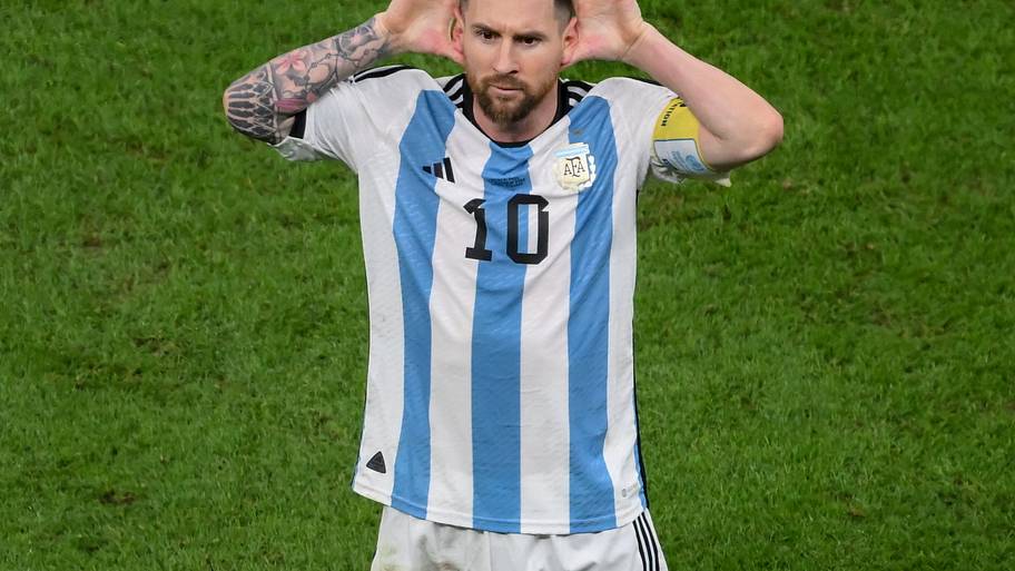 Messi’s celebration vs. the Netherlands. 