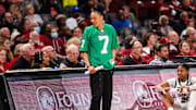Jan 15, 2024; Columbia, South Carolina, USA; South Carolina Gamecocks head coach Dawn Staley directs her team against the Kentucky Wildcats in the second half at Colonial Life Arena.