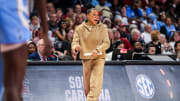 Mar 24, 2024; Columbia, SC, USA; South Carolina Gamecocks head coach Dawn Staley directs her team