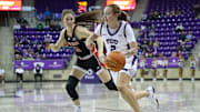 Madison Conner drives to the basket against Idaho State. 