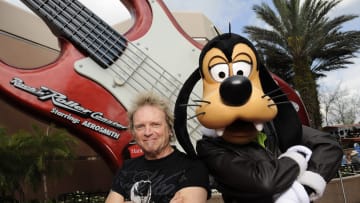 Aerosmith Drummer Joey Kramer Visits Aerosmith-Themed Roller Coaster At Disney World