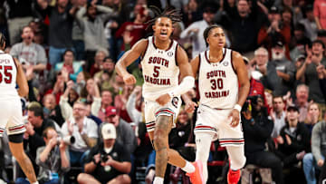 South Carolina basketball star Meechie Johnson alongside rising star freshman Collina Murray-Boyles