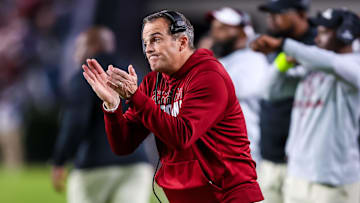 Nov 16, 2024; Columbia, South Carolina, USA; South Carolina Gamecocks head coach Shane Beamer reacts in the second half against the Missouri Tigers at Williams-Brice Stadium. Mandatory Credit: Jeff Blake-Imagn Images