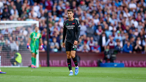 Arsenal's away shirt was worn first in the win over Aston Villa