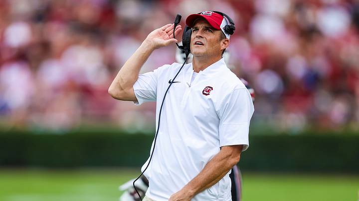 Oct 3, 2026; Columbia, South Carolina, USA;  South Carolina Gamecocks head coach Shane Beamer directs his team against the Kentucky Wildcats in the second quarter at Williams-Brice Stadium.  Mandatory Credit: Jeff Blake-Imagn Images