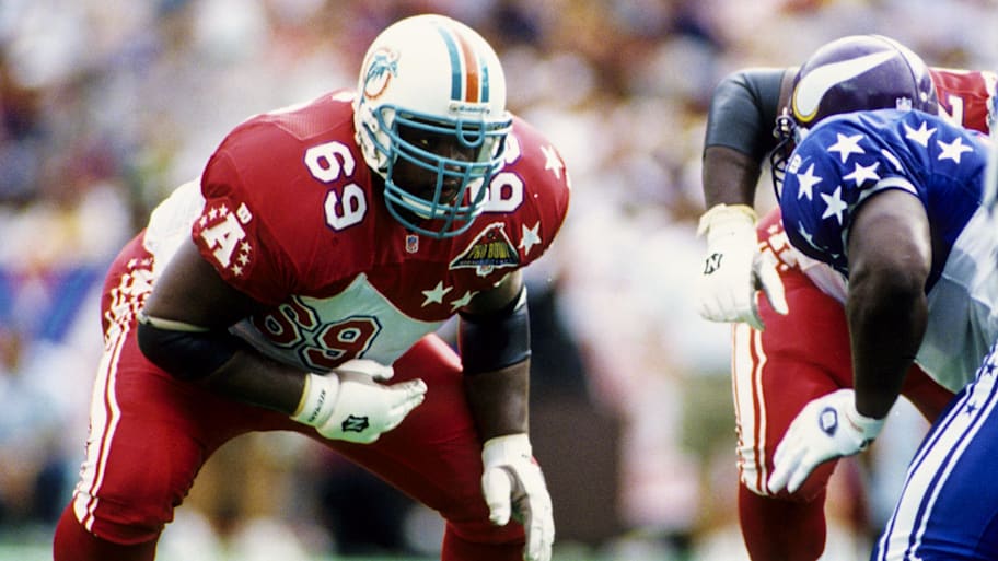 Guard Keith Sims (with his Dolphins helmet) during the 1995 Pro Bowl at Aloha Stadium in Honolulu, Hawaii. | RVR Photos-USA TODAY Sports