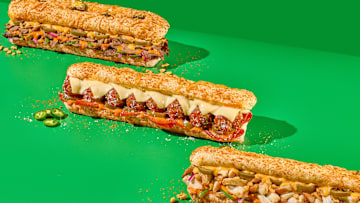 Ghost Pepper Bread brings the heat to every sub on the menu and is featured on the Spicy Nacho Chicken, Spicy Nacho Steak, and Fiery Meatball.