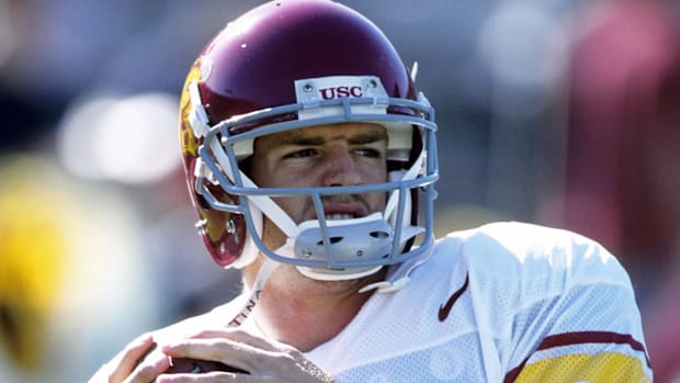 Former USC Trojans quarterback Carson Palmer Matt Leinart Caleb Williams Jayden Maiava Husan Longstreet USC football