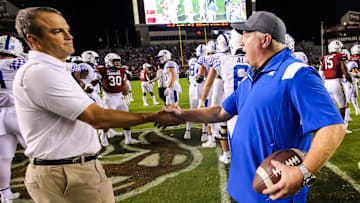 South Carolina football coach Shane Beamer and Kentucky Wildcats headman Mark Stoops