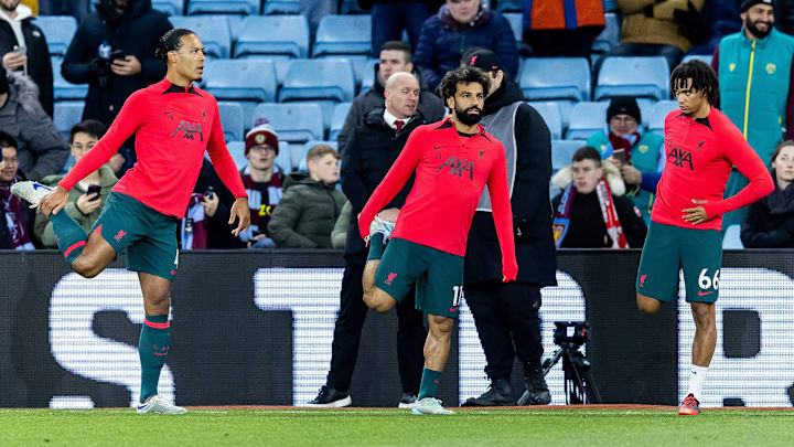Mohamed Salah celebrating his opening goal