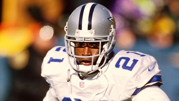 Cowboys CB Deion Sanders played one season as a two-way player, but he failed to make much of a fantasy impact as a wideout.